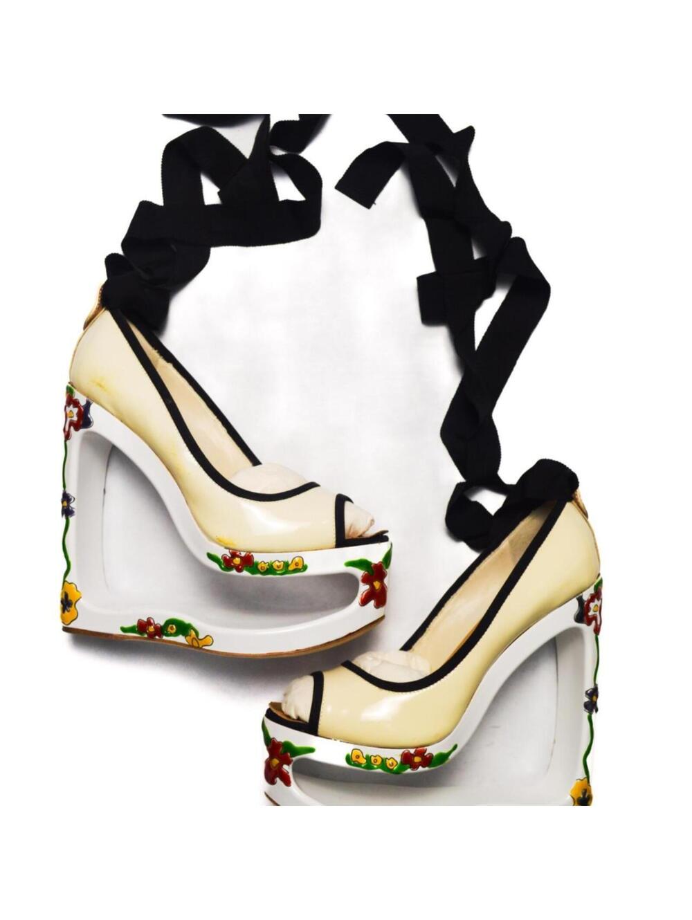 RARE Giuseppe Zanotti Floral Heritage Motif Heels